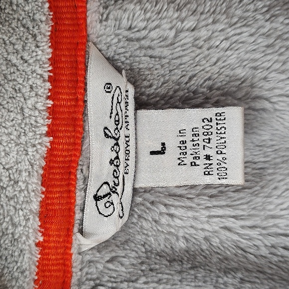 Pressbox Zip Up Vest Size Large Gray OSU Cowboys Oklahoma State Velour NWT - Picture 4 of 6